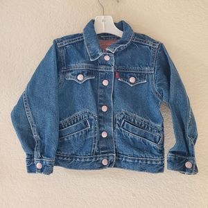 Levi's Girls Denim Jacket Blue Long Sleeve Retro Size 3T